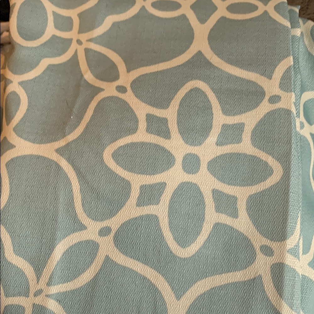 COPY - Blue and cream Floral Pattern Curtains (3 sets)